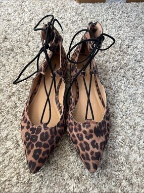 Express Leopard-print Pointed Flats
